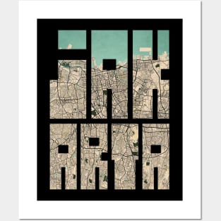 Jakarta, Indonesia City Map Typography - Vintage Posters and Art